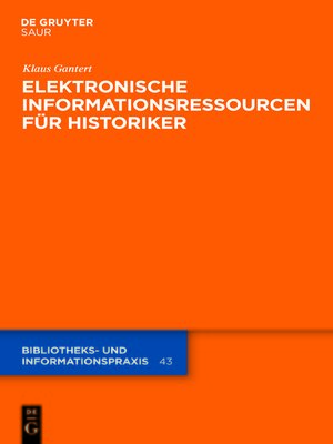 cover image of Elektronische Informationsressourcen für Historiker